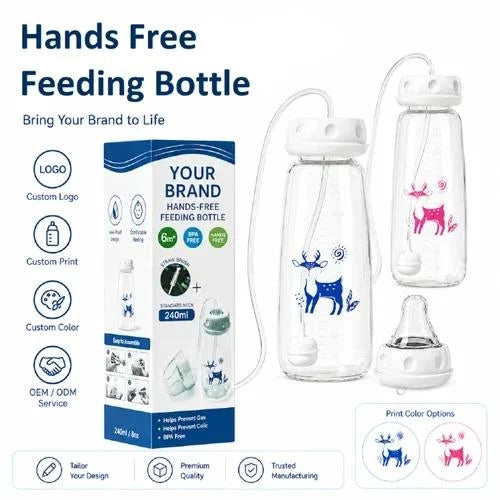 Hands Free Baby Feeding Bottle